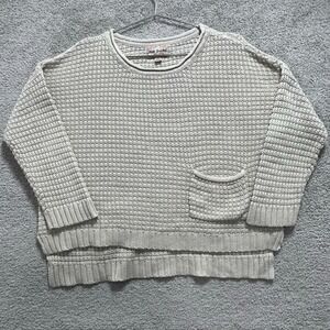 Missguided Sweater Womens Medium Beige Oversized Chunky Knit Pullover Round Neck